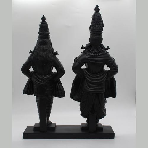 Vitthal Rukmini Big  Murti (12 inches height) cast fibre marble powder finishing